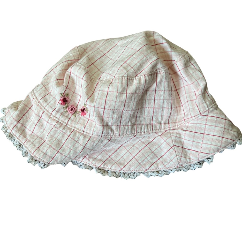 Gymboree Pink Plaid Baby Jumper and Hat Set size 3-6mths - Picture 6 of 7